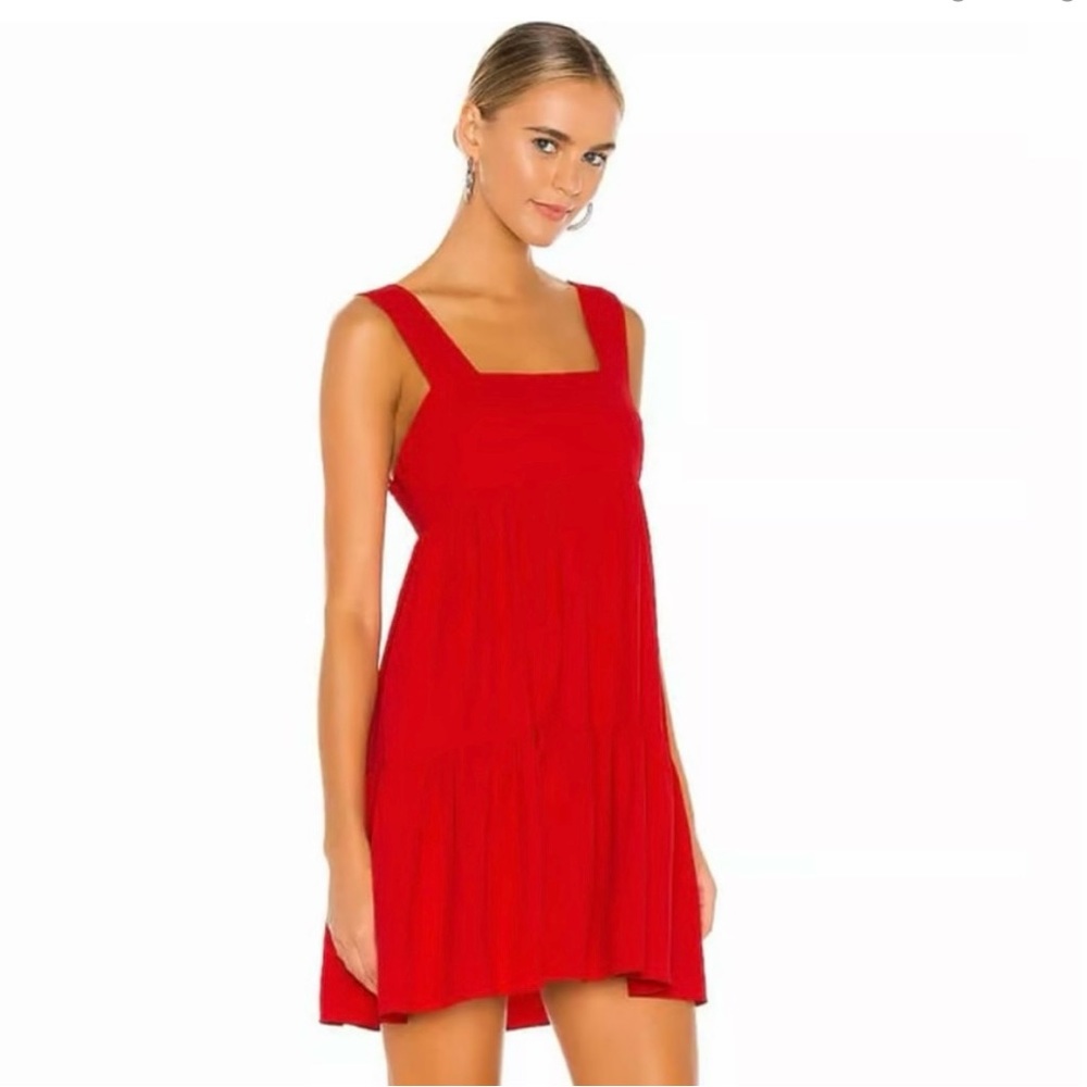 Amanda Uprichard Mitzi Mini Dress Candy Apple